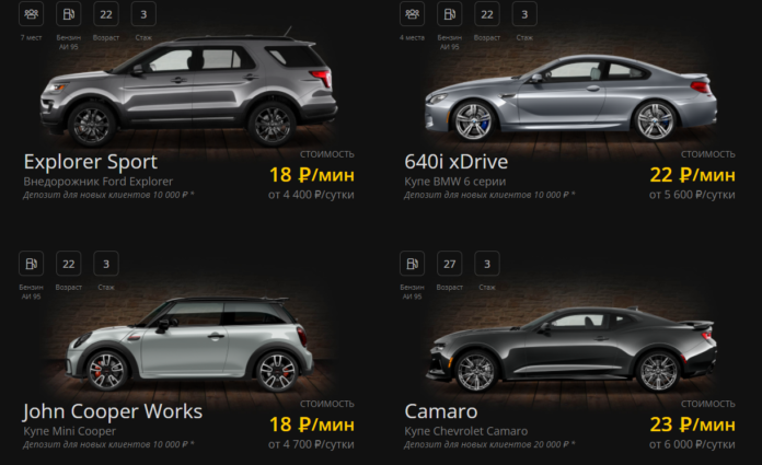 Сайт каршеринга Voron